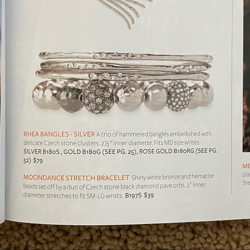 Stella & Dot Silver Rhea Bangles - Picture 7 of 9